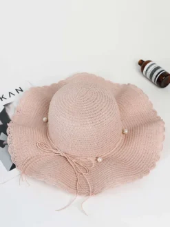 Chapeau de paille à large bord pour femme protection solaire idéal pour la plage collection été 2026