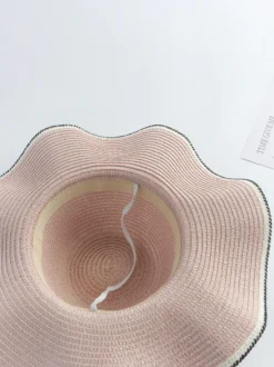 Chapeau de paille à larges bords avec nœud papillon protection solaire d'été chapeau de plage 2026