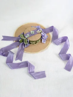 Chapeau Lolita Style Pastoral Vintage Nœuds Volants Accessoire Fleurs Lolita Coiffure