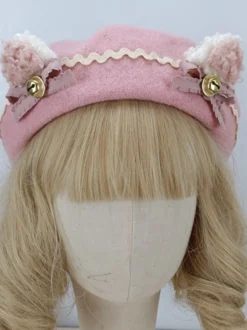 Chapeau Rococo Style Lolita Volants Nœuds Accessoire Polyester Lolita