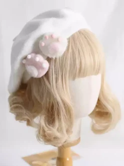 Chapeau Sweet Lolita Accessoire blanc Accessoires Lolita en polyester