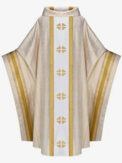 Chasuble de prêtre gothique verte avec croix brodée pour la messe style médiéval rétro vêtements liturgiques pour le clergé