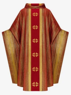 Chasuble de prêtre gothique verte avec croix brodée pour la messe style médiéval rétro vêtements liturgiques pour le clergé