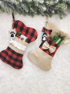 Chaussettes De Noël Os Décorations De Noël Sac Cadeau Déguisement Noël Cadeau Enfant