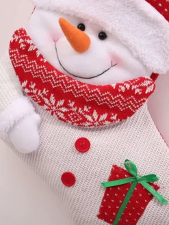 Chaussettes de Noël rouges Fibre de polyester Costumes de vacances de Noël