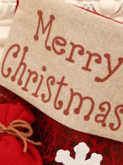 Chaussettes de Noël 2026 Sac Cadeau de Noël Cadeau de Décoration Sac de Bonbons Noël Cadeau Enfant
