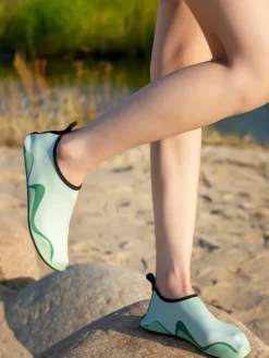 Chaussettes de plage imprimées avec semelle antidérapante pour femme 2026