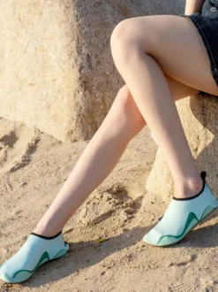 Chaussettes de plage imprimées avec semelle antidérapante pour femme 2026