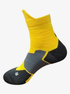 Chaussettes De Sport Épaisses Basket-Ball Blanches Rouges Respirantes Lot De 3 Paires Adultes Enfants Entraînement