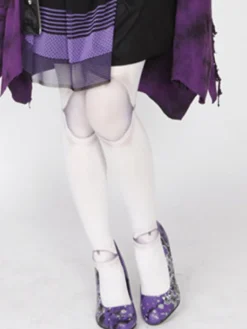 Chaussettes lolita blanches en velours impression imprimé fleuries Déguisements Halloween
