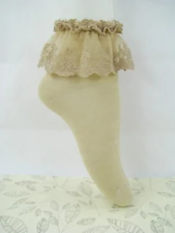 Chaussettes Lolita plissées avec dentelle Déguisements Halloween