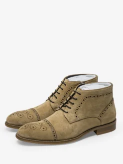 Chaussures Chaussures Homme Bottes de Travail Bottes Homme Cuir Chic Kaki