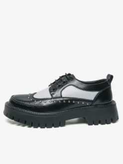 Chaussures décontractées pour hommes bout rond à lacets