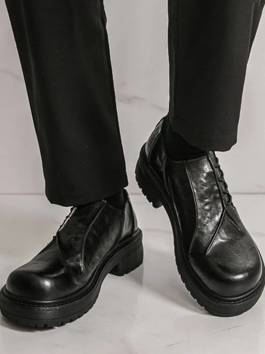 Chaussures décontractées pour hommes bout rond lacets à enfiler