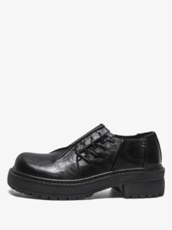 Chaussures décontractées pour hommes bout rond lacets à enfiler