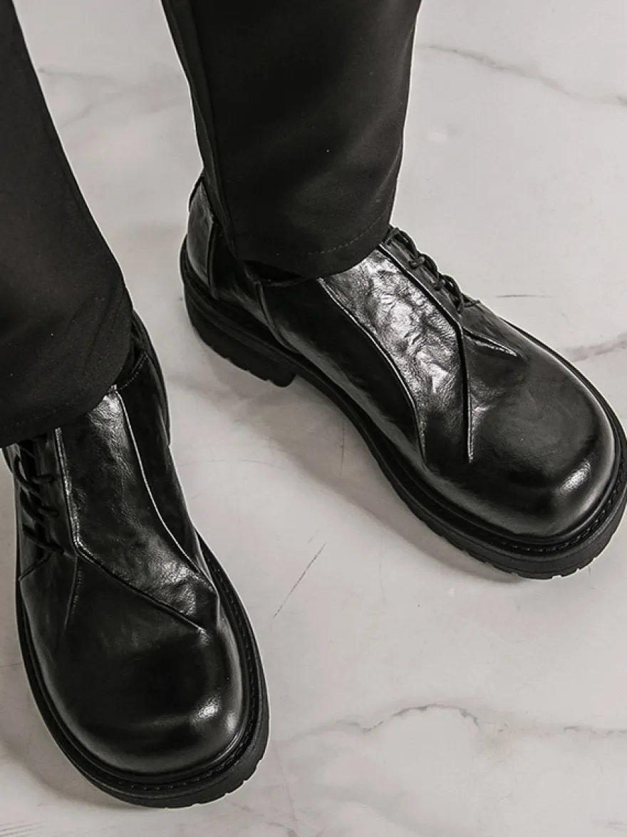 Chaussures décontractées pour hommes bout rond lacets à enfiler