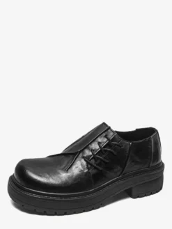 Chaussures décontractées pour hommes bout rond lacets à enfiler