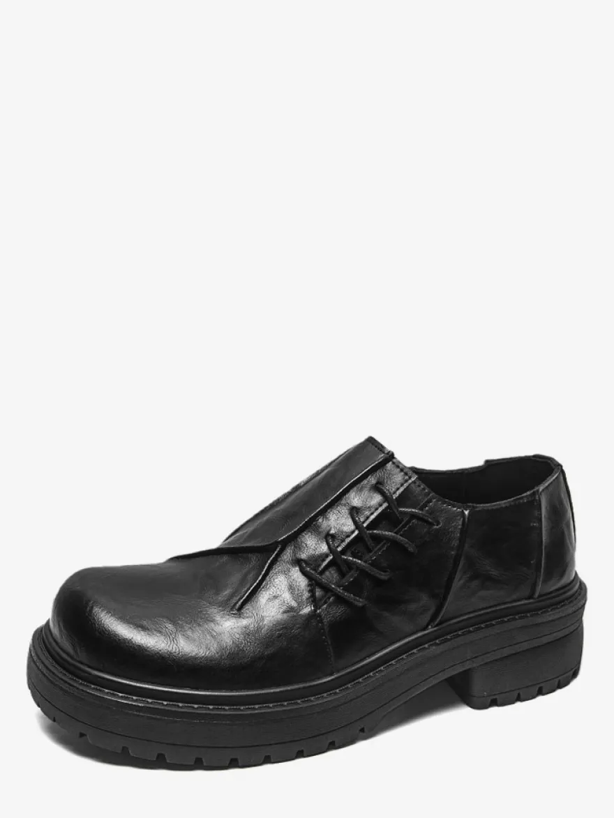 Chaussures décontractées pour hommes bout rond lacets à enfiler