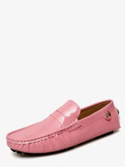 Chaussures décontractées pour hommes bout rond chaussures de conduite à enfiler