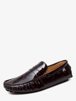 Chaussures décontractées pour hommes bout rond chaussures de conduite à enfiler