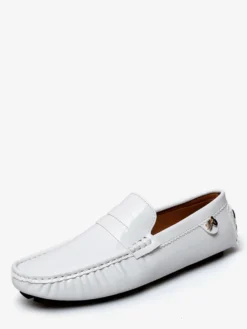 Chaussures décontractées pour hommes bout rond chaussures de conduite à enfiler
