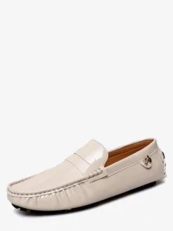 Chaussures décontractées pour hommes bout rond chaussures de conduite à enfiler