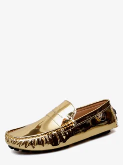 Chaussures décontractées pour hommes bout rond chaussures de conduite à enfiler