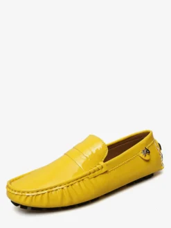 Chaussures décontractées pour hommes bout rond chaussures de conduite à enfiler