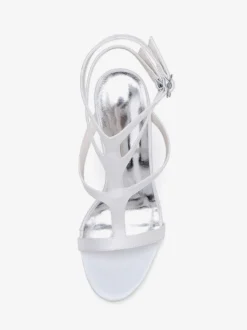 Chaussures de mariage en satin à bout ouvert et à talons hauts pour demoiselles d'honneur