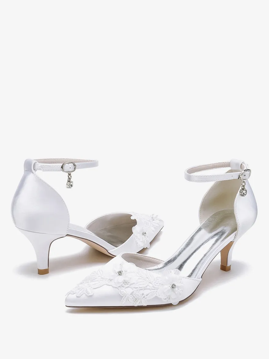 Chaussures de mariage Escarpins de mariée Satin Bout pointu