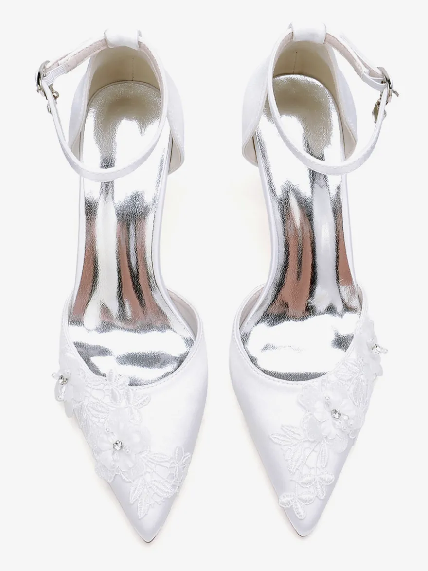 Chaussures de mariage Escarpins de mariée Satin Bout pointu