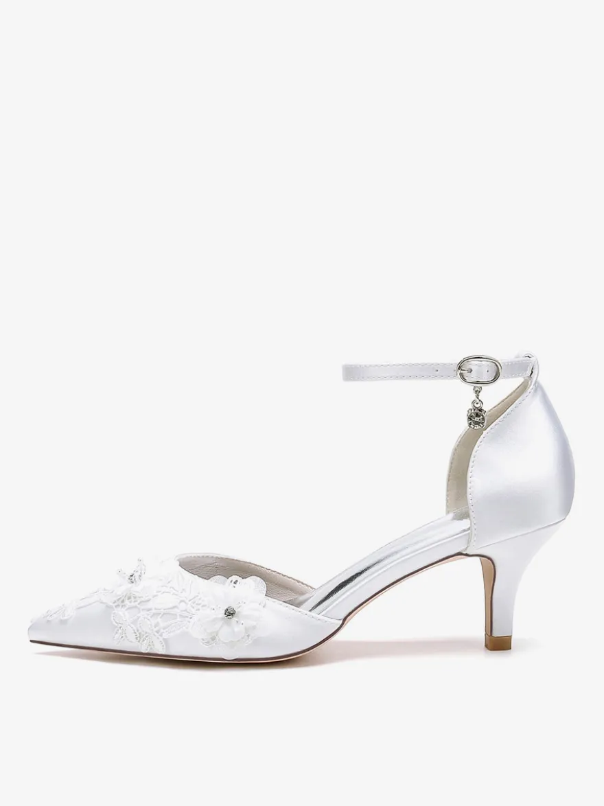 Chaussures de mariage Escarpins de mariée Satin Bout pointu