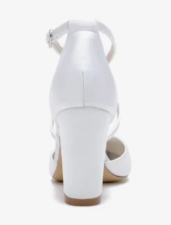 Chaussures de mariage Escarpins de mariée Satin Bout pointu Strass