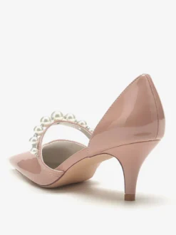 Chaussures De Mariage Escarpins De Mariée Vernis Haut Bout Pointu Perles