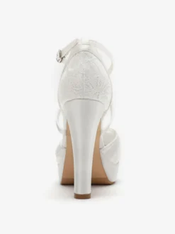 Chaussures de mariage Escarpins de mariée à bout rond brodés
