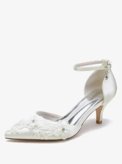 Chaussures de mariage Escarpins de mariée Satin Bout pointu