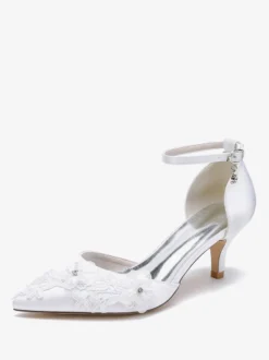 Chaussures de mariage Escarpins de mariée Satin Bout pointu