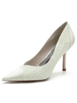 Chaussures de Mariage Femme à Talons Hauts avec Bout Pointu Unicolore