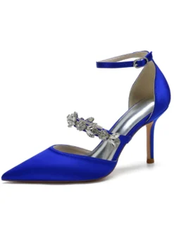 Chaussures de Mariage Femme à Talons Hauts avec Bout Pointu Unicolore