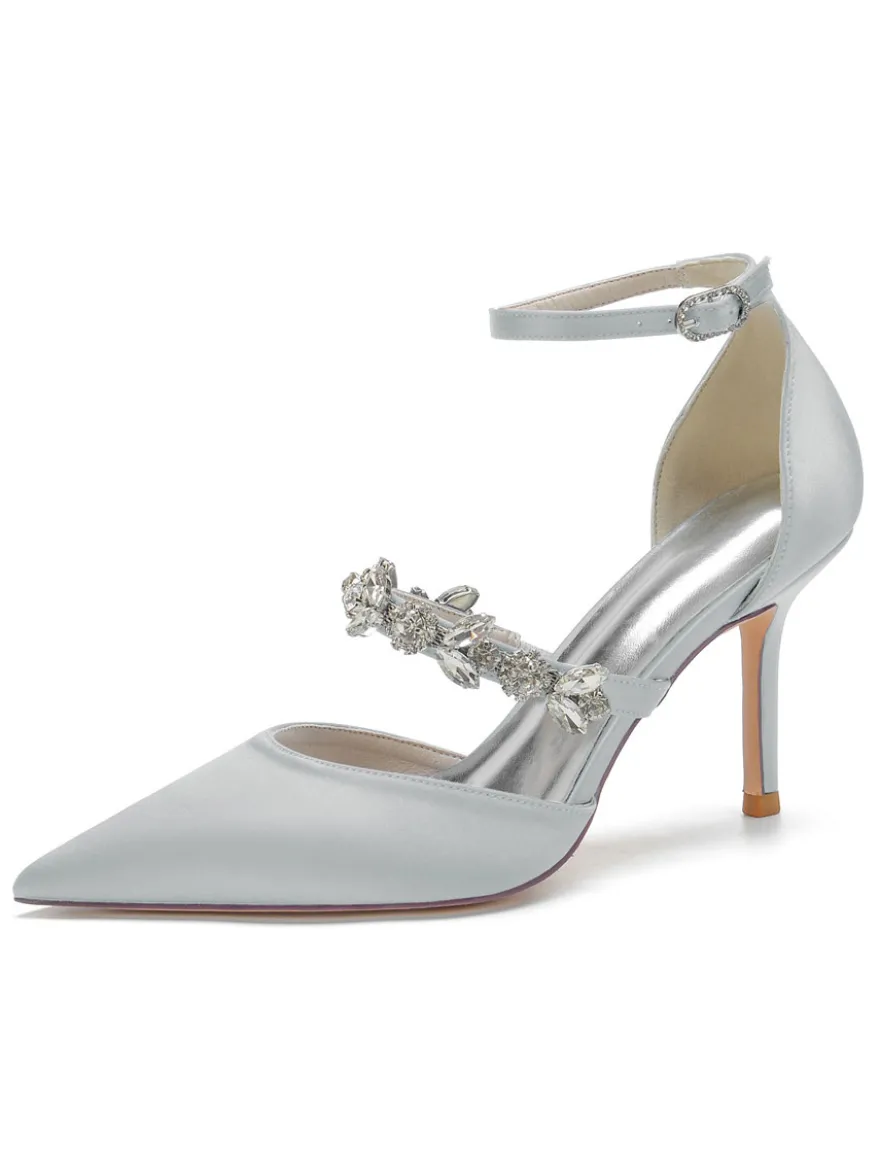 Chaussures de Mariage Femme à Talons Hauts avec Bout Pointu Unicolore