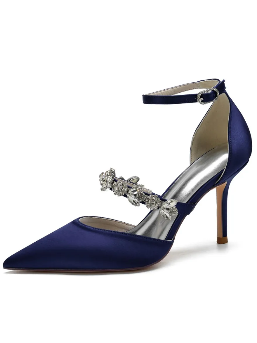 Chaussures de Mariage Femme à Talons Hauts avec Bout Pointu Unicolore