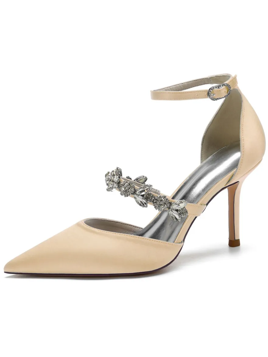 Chaussures de Mariage Femme à Talons Hauts avec Bout Pointu Unicolore