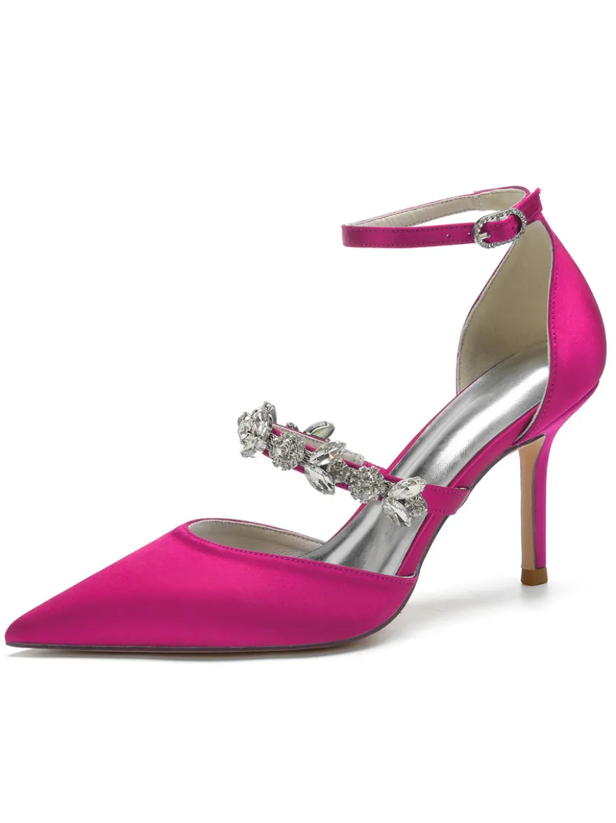 Chaussures de Mariage Femme à Talons Hauts avec Bout Pointu Unicolore