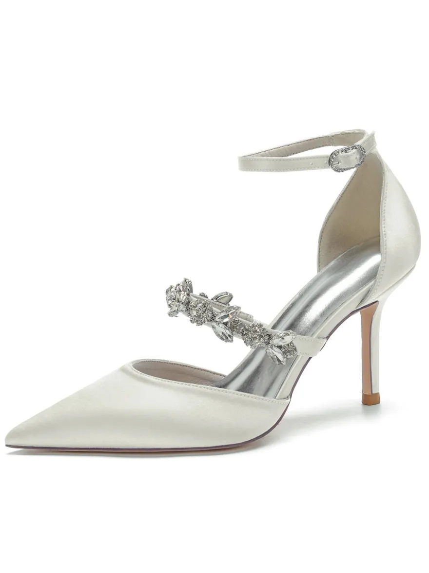 Chaussures de Mariage Femme à Talons Hauts avec Bout Pointu Unicolore