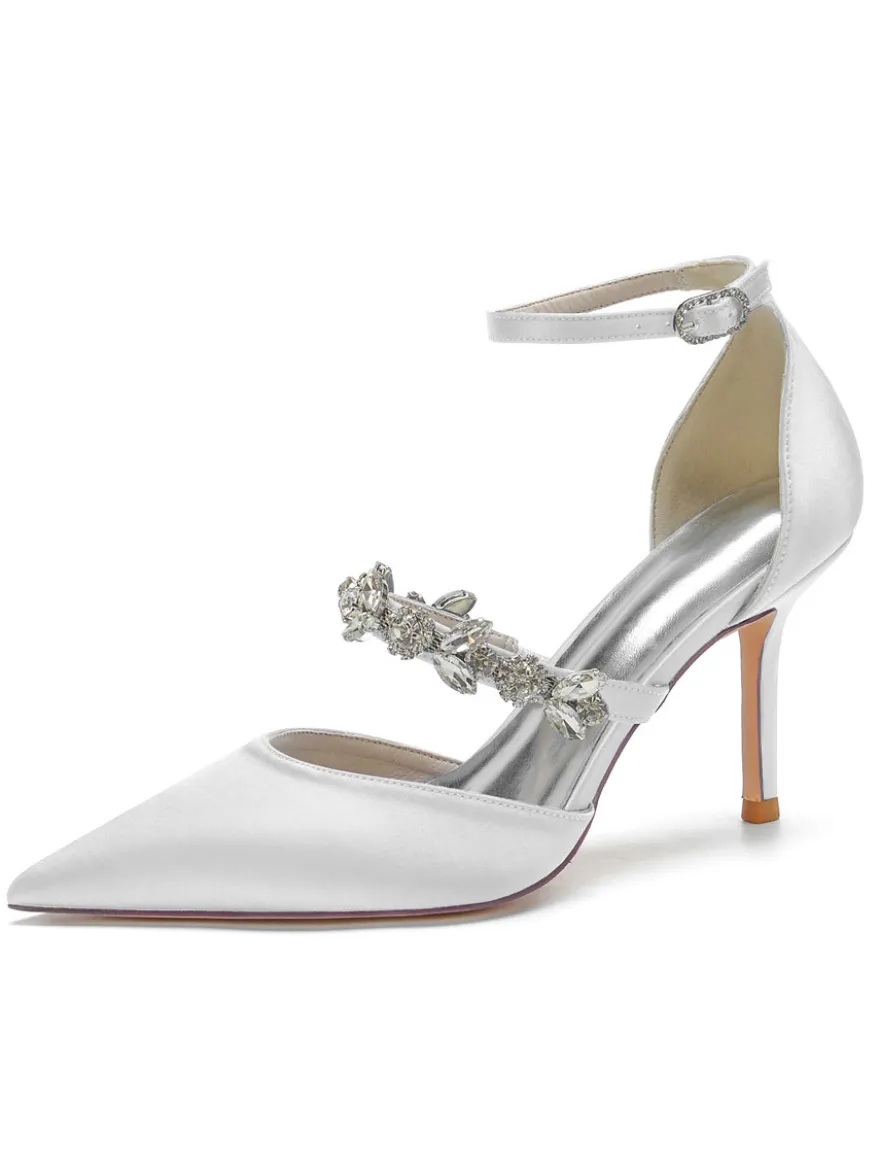 Chaussures de Mariage Femme à Talons Hauts avec Bout Pointu Unicolore