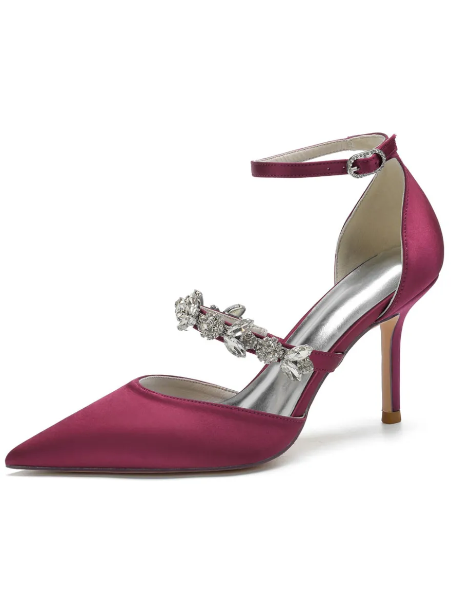 Chaussures de Mariage Femme à Talons Hauts avec Bout Pointu Unicolore