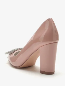 Chaussures De Mariage Sandales De Mère De Mariée Vernis Haut Bout Pointu Strass