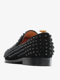Chaussures de Mariage Soirée Hommes mocassins mode daim cuir Rivets illustration sans lacet chaussures de fête de bal