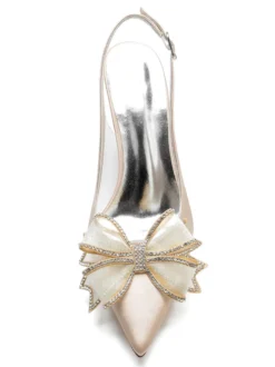 Chaussures de Mariage à Talons Hauts Femme avec Bout Pointu Unicolore
