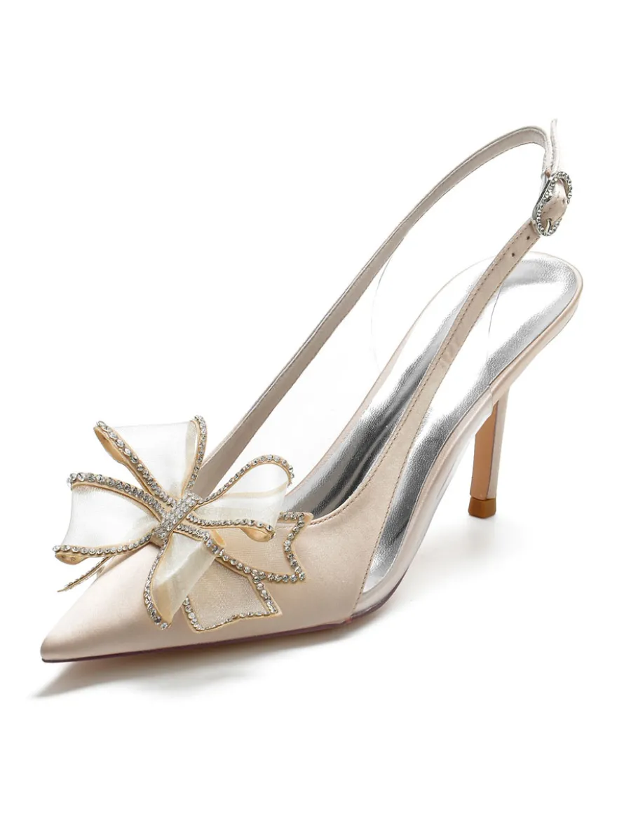 Chaussures de Mariage à Talons Hauts Femme avec Bout Pointu Unicolore